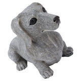 Dog Garden Statues DIY Lifelike Prevent Cracking Resin Dog Statues Home Decor for Courtyard Lawn Dachshund - Extra Image