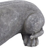 Dog Garden Statues DIY Lifelike Prevent Cracking Resin Dog Statues Home Decor for Courtyard Lawn Dachshund