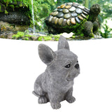 Dog Garden Statues DIY Lifelike Prevent Cracking Resin Dog Statues Home Decor for Courtyard Lawn Sitting Dog - Extra Image