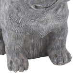 Dog Garden Statues DIY Lifelike Prevent Cracking Resin Dog Statues Home Decor for Courtyard Lawn Sitting Dog - Extra Image