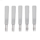 50Pcs Chicken Poultry Double Needle Thorn Pox Needle Chicken Vaccination Needle Poultry Breeding Equipment White - Front View