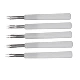 50Pcs Chicken Poultry Double Needle Thorn Pox Needle Chicken Vaccination Needle Poultry Breeding Equipment White - Top-Down View