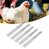 50Pcs Chicken Poultry Double Needle Thorn Pox Needle Chicken Vaccination Needle Poultry Breeding Equipment White - Extra Image