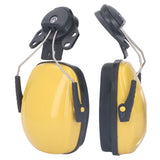 1 Pair Safety Helmet Ear Muff Noise Reduction Helmet Hard Hat Hearing Protection Earmuff for Construction Site - Top-Down View