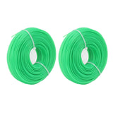 2Pcs Grass Strimmer Line Spool Nylon for Garden Electric Trimmer 100meter 1.6mm Green