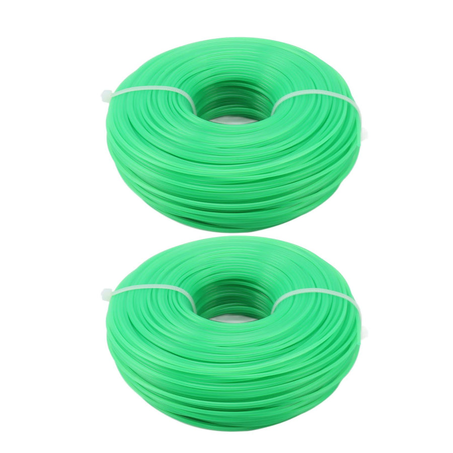 2Pcs Grass Strimmer Line Spool Nylon for Garden Electric Trimmer 100meter 1.6mm Green