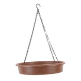 Bird Bath Hanging Bird Feeder Round Plastic Hanging Bird Feeder Tray Outdoor Bird Bath Tray Brown