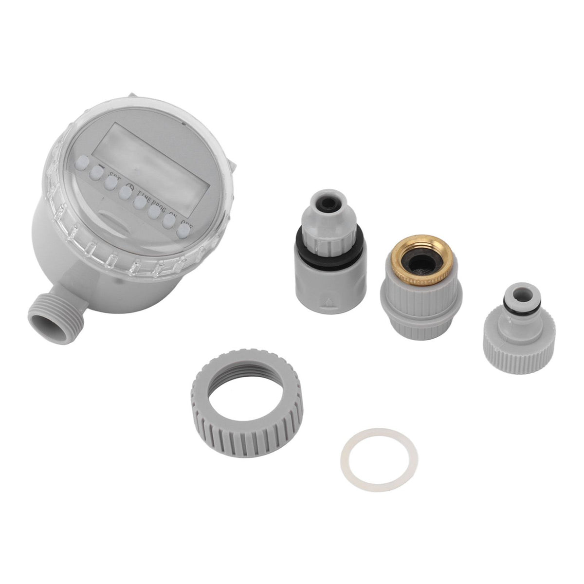 Watering Timer Water Controlling Automatic Drip Irrigation Timer for G1/2 G3/4 Threaded Faucet Garden Potted Plants Grey