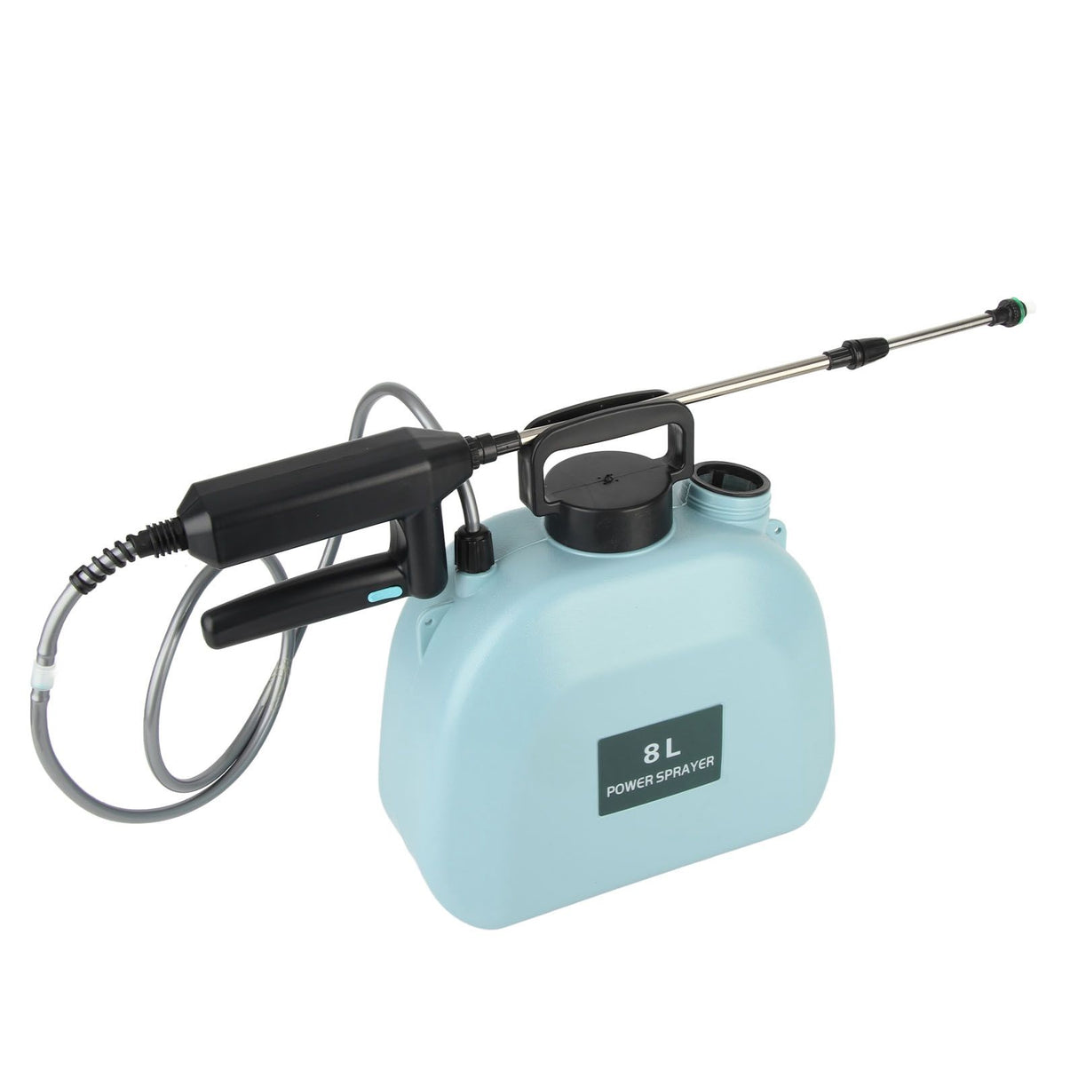 8L Electric Sprayer Slip Resistant Handle 2000mAh Battery Powered Sprayer with Shoulder Strap for Household Blue