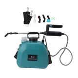 8L Electric Sprayer Slip Resistant Handle 2000mAh Battery Powered Sprayer with Shoulder Strap for Household Green