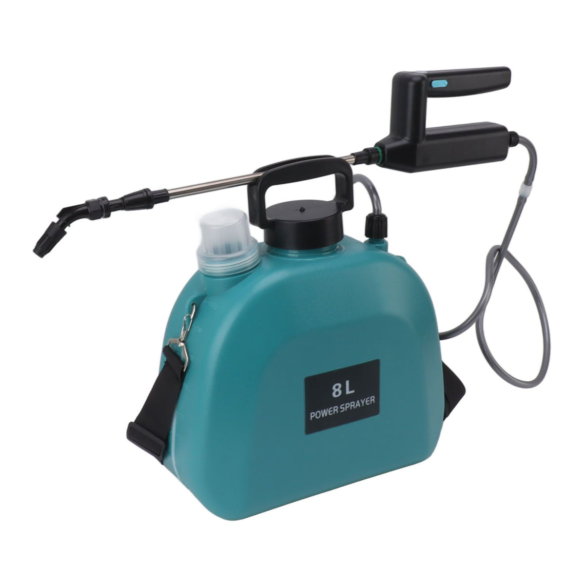 8L Electric Sprayer Slip Resistant Handle 2000mAh Battery Powered Sprayer with Shoulder Strap for Household Green