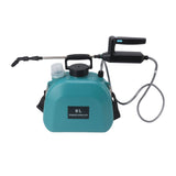 8L Electric Sprayer Slip Resistant Handle 2000mAh Battery Powered Sprayer with Shoulder Strap for Household Green