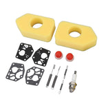 2 Packs Mower Repair Kit Air Filter Membrane Primer Bulb Spring Spark Plug for Classic Sprint 3.5‑4.5HP Q45 35 375 40 Motor