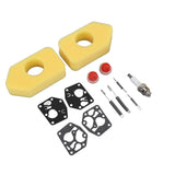 2 Packs Mower Repair Kit Air Filter Membrane Primer Bulb Spring Spark Plug for Classic Sprint 3.5‑4.5HP Q45 35 375 40 Motor