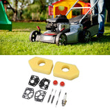 2 Packs Mower Repair Kit Air Filter Membrane Primer Bulb Spring Spark Plug for Classic Sprint 3.5‑4.5HP Q45 35 375 40 Motor