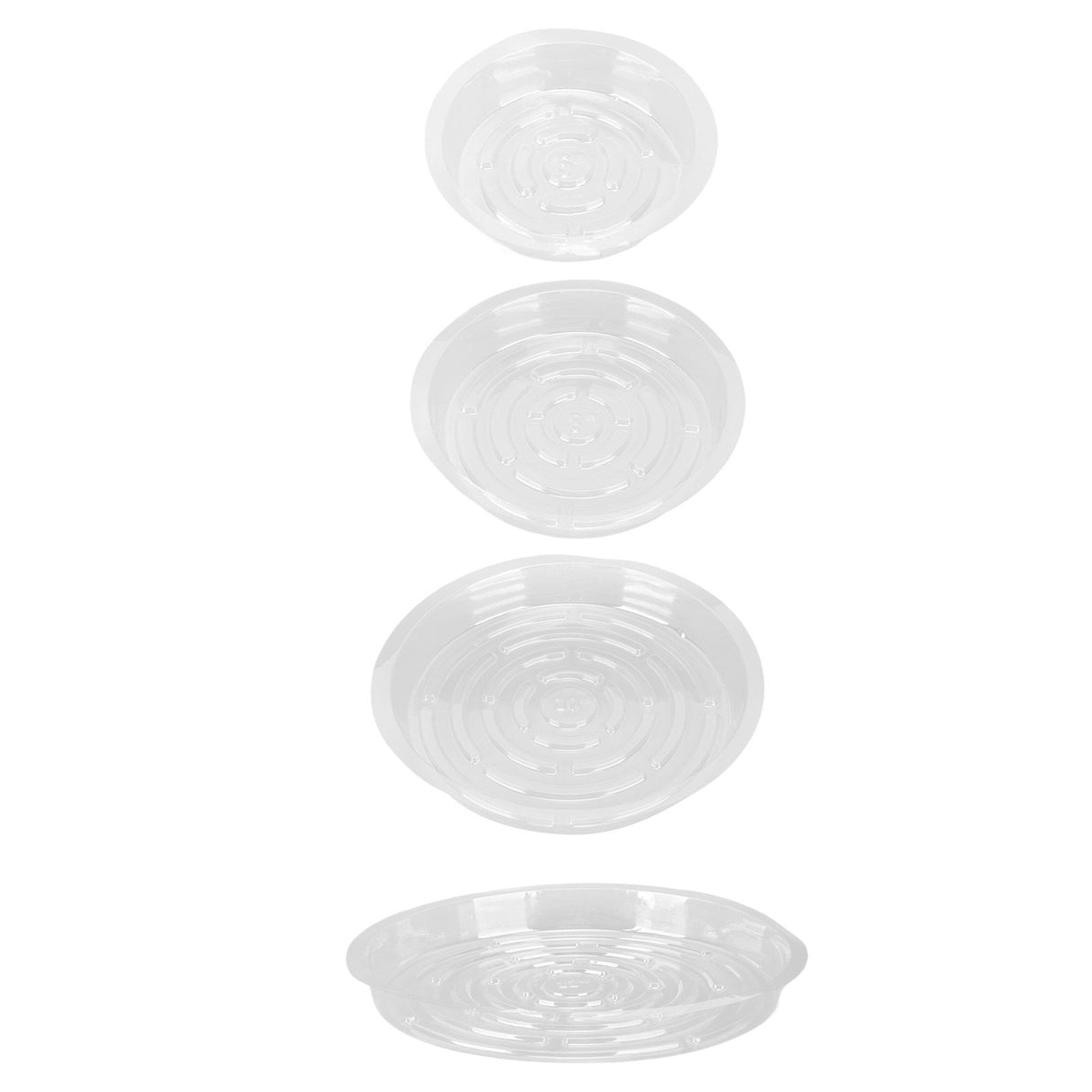 20pcs Plant Saucer Tray 6in 8in 10in 12in Heavy Duty Plastic Clear Flower Plant Pot Drip Tray for Indoor Outdoor