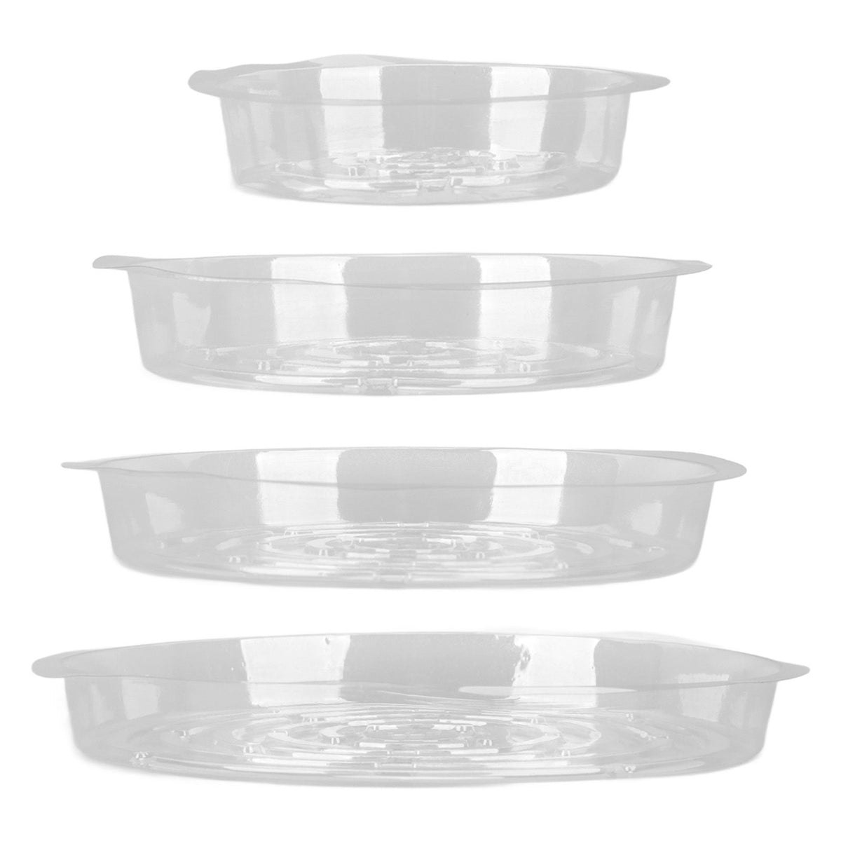 20pcs Plant Saucer Tray 6in 8in 10in 12in Heavy Duty Plastic Clear Flower Plant Pot Drip Tray for Indoor Outdoor