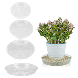 20pcs Plant Saucer Tray 6in 8in 10in 12in Heavy Duty Plastic Clear Flower Plant Pot Drip Tray for Indoor Outdoor