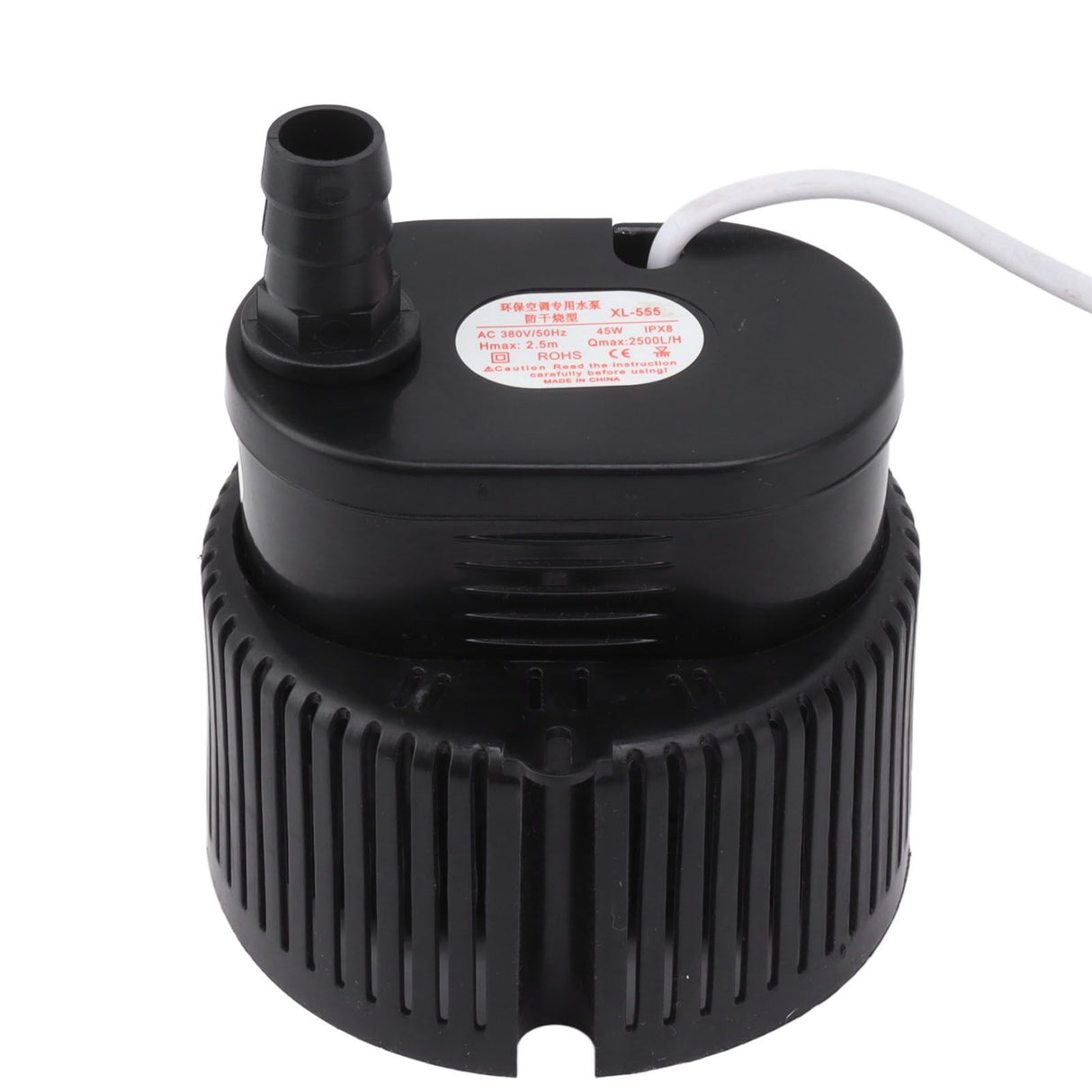 Submersible Pump 45W 380V Low Noise Stable Output Plastic Casing Quiet Water Pump for Garden Aquarium Fountain