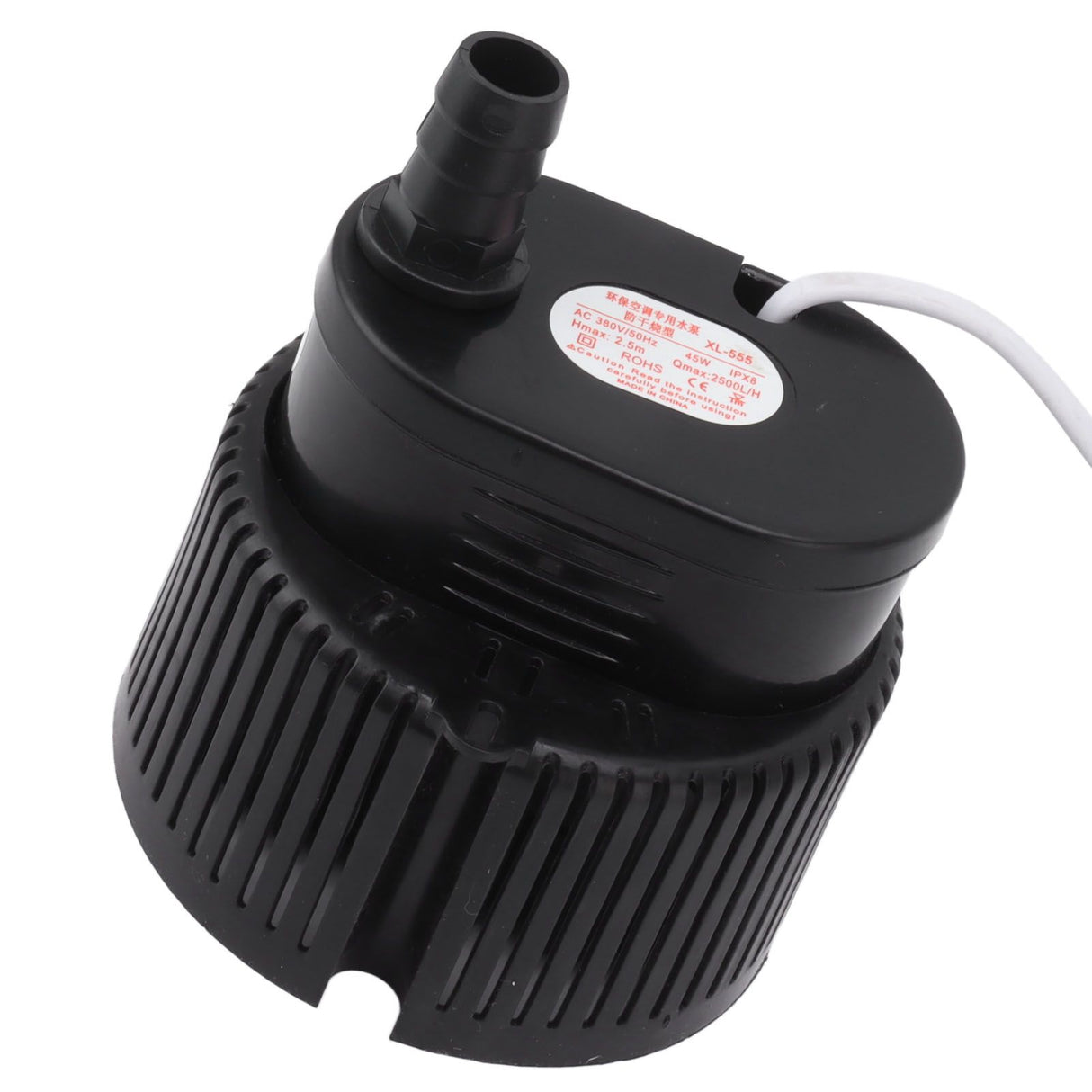 Submersible Pump 45W 380V Low Noise Stable Output Plastic Casing Quiet Water Pump for Garden Aquarium Fountain