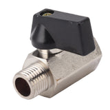Gas Valve Ball Type Male Female Thread Thicken Brass Sandblasting for Household Tap Water 1/4 - Side View