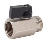 Gas Valve Ball Type Male Female Thread Thicken Brass Sandblasting for Household Tap Water 1/2 - Rear View