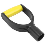 Shovel D Grip Handle 32mm Inner Diameter Silicone Grip Reinforcement Snow Shovel Handle Replacement for Digging Raking Tool Yellow Black