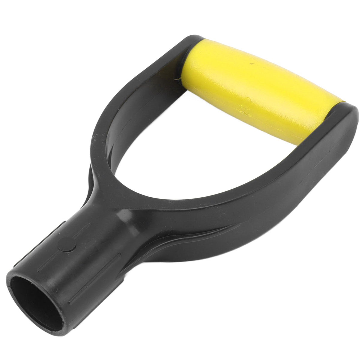 Shovel D Grip Handle 32mm Inner Diameter Silicone Grip Reinforcement Snow Shovel Handle Replacement for Digging Raking Tool Yellow Black