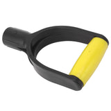 Shovel D Grip Handle 32mm Inner Diameter Silicone Grip Reinforcement Snow Shovel Handle Replacement for Digging Raking Tool Yellow Black