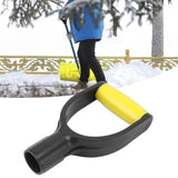 Shovel D Grip Handle 32mm Inner Diameter Silicone Grip Reinforcement Snow Shovel Handle Replacement for Digging Raking Tool Yellow Black