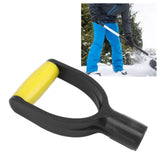 Shovel D Grip Handle 32mm Inner Diameter Silicone Grip Reinforcement Snow Shovel Handle Replacement for Digging Raking Tool Yellow Black - Extra Image