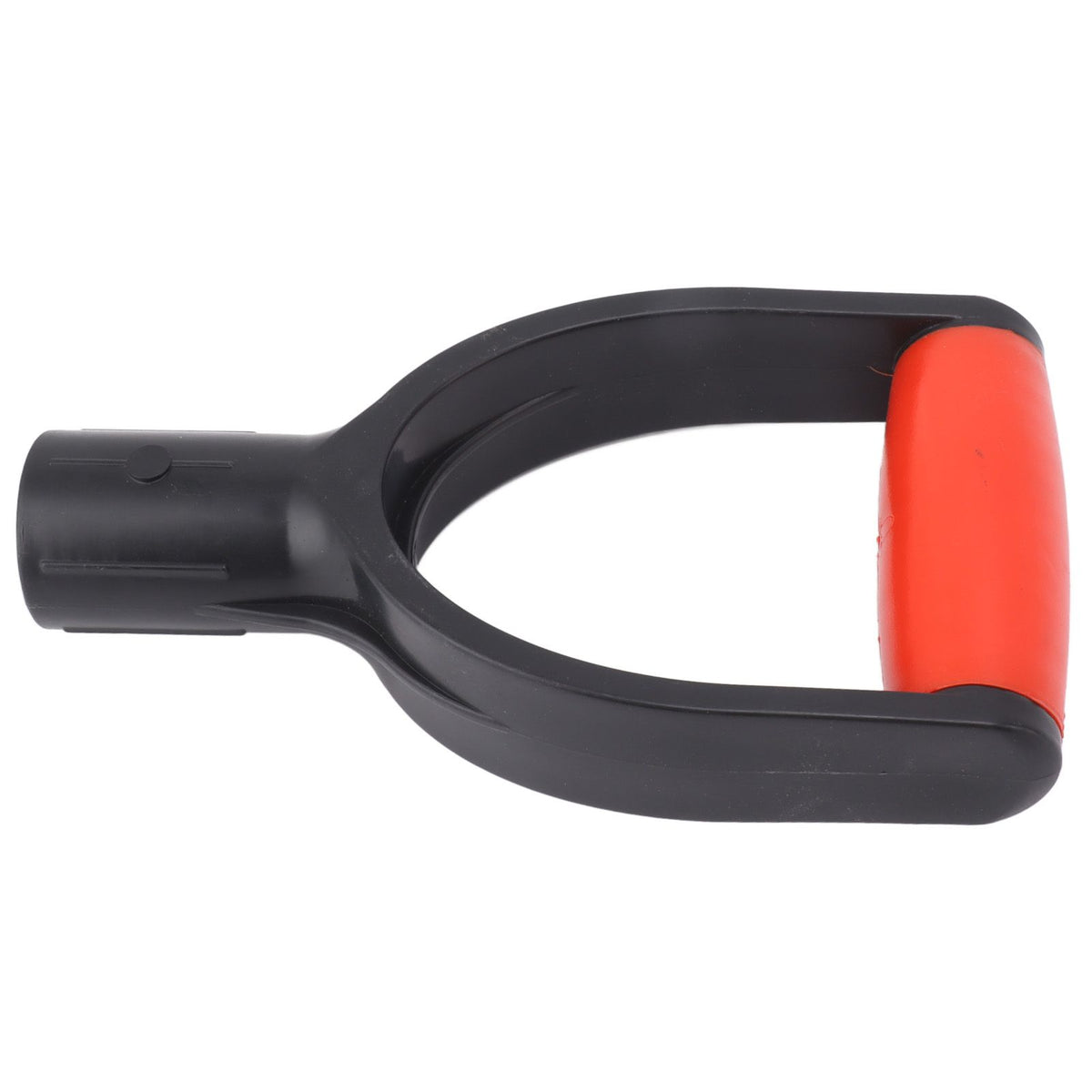 Shovel D Grip Handle 32mm Inner Diameter Silicone Grip Reinforcement Snow Shovel Handle Replacement for Digging Raking Tool Red Black