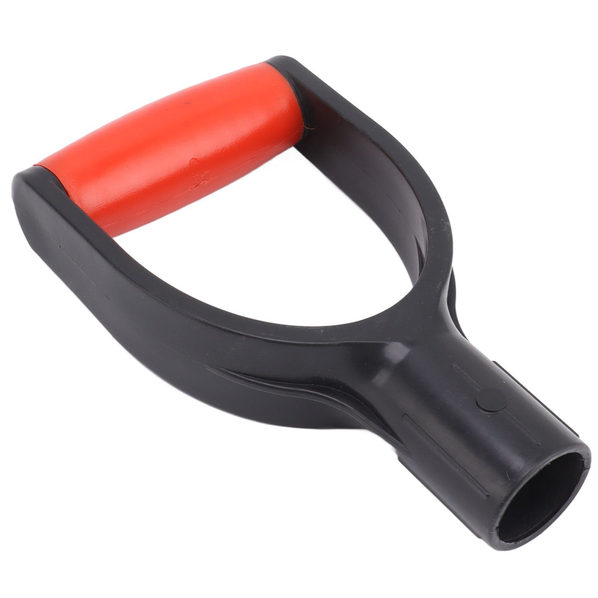 Shovel D Grip Handle 32mm Inner Diameter Silicone Grip Reinforcement Snow Shovel Handle Replacement for Digging Raking Tool Red Black