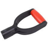 Shovel D Grip Handle 32mm Inner Diameter Silicone Grip Reinforcement Snow Shovel Handle Replacement for Digging Raking Tool Red Black