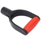 Shovel D Grip Handle 32mm Inner Diameter Silicone Grip Reinforcement Snow Shovel Handle Replacement for Digging Raking Tool Red Black - Extra Image