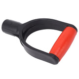 Shovel D Grip Handle 32mm Inner Diameter Silicone Grip Reinforcement Snow Shovel Handle Replacement for Digging Raking Tool Red Black