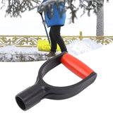 Shovel D Grip Handle 32mm Inner Diameter Silicone Grip Reinforcement Snow Shovel Handle Replacement for Digging Raking Tool Red Black - Extra Image