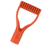 Spade Handle Plastic 32mm Inner Diameter D Grip Handle Shovel Handle Replacement for Snow Shovel Digging Raking Orange
