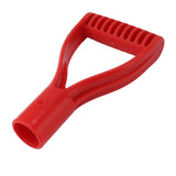 Spade Handle Plastic 32mm Inner Diameter D Grip Handle Shovel Handle Replacement for Snow Shovel Digging Raking Red - Top-Down View