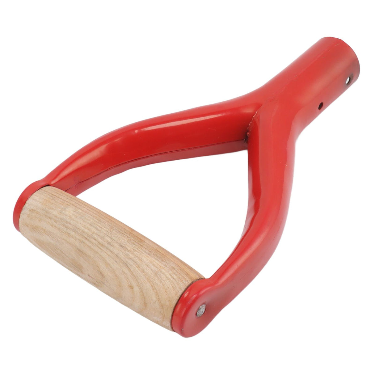 Shovel Handle Y Shaped 12.22in Inside Diameter Replacement Spade Handle with Wooden Grip for Garden Digging Raking Tool Red