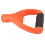 3.2cm Shovel Handle Ergonomic Design Multifunctional Rugged Shovel D Grip Handle for Digging Raking Tools Orange - Side View