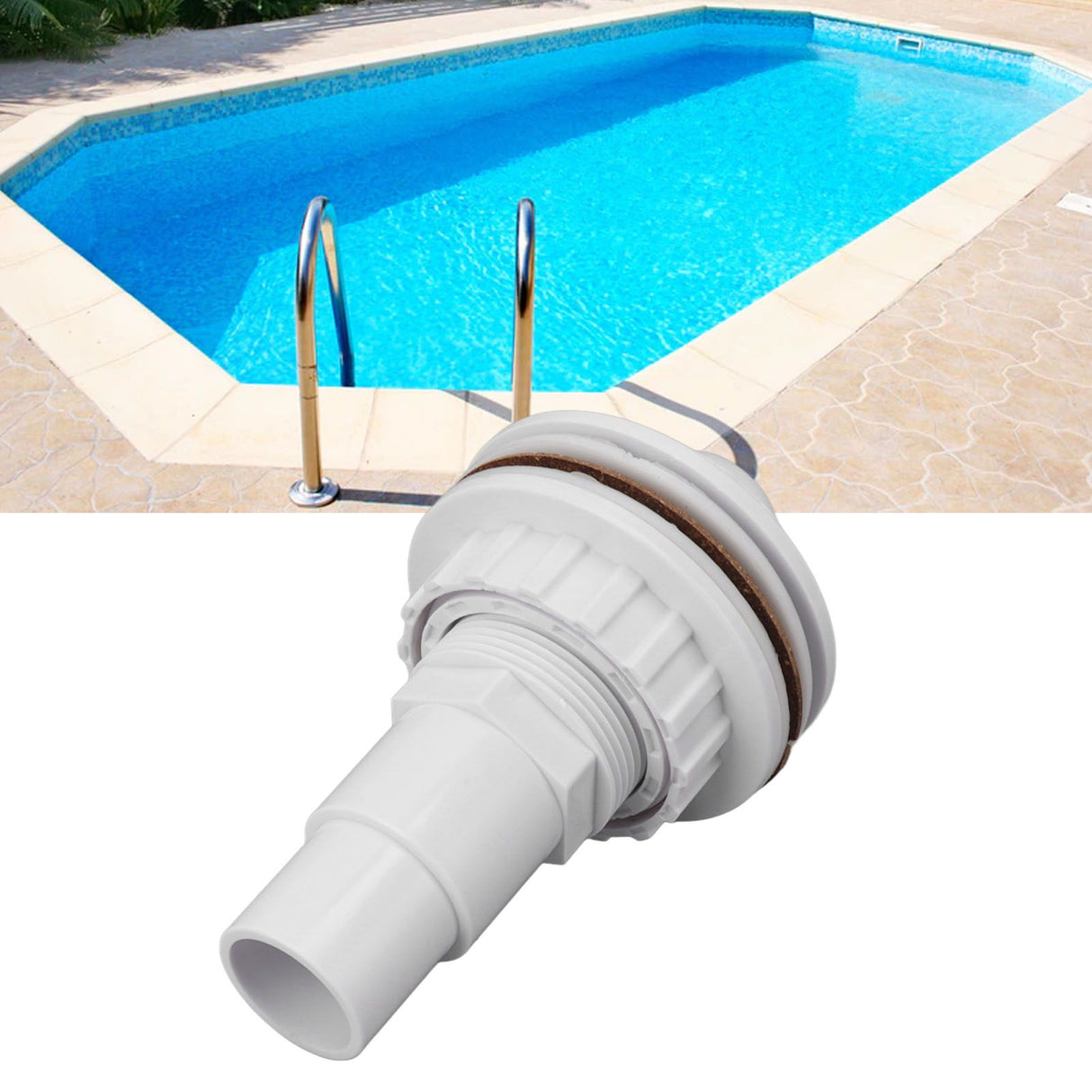 Complete Return Jet Fitting Leakproof PVC 1‑1/2 Inch Inlet Return Fitting for Hayward SP1023 Above Ground Pool