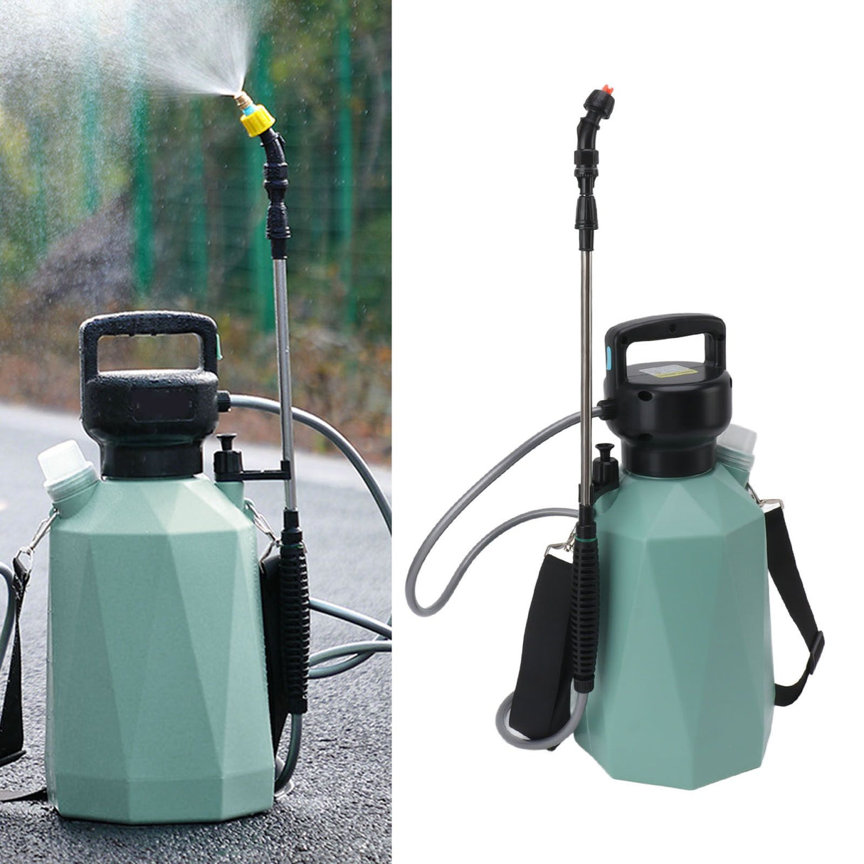 Rhombus 7.4V High Power Battery Powered Sprayer 5L Large Capacity Electric Sprayer for Garden Green