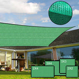 Square Geen Sun Shade Sail Canopy Awning Encrypted Thickened Breathable Sun Shade Sail for Outdoor Courtyard 2x2m 14 Pin - Low Angle