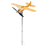Piper J3 Cub Airplane Weathervane 3D Metal Airplane Weather Vane Outdoor Roof Wind Direction Indicator Garden Decor Large - Side View