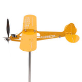 Piper J3 Cub Airplane Weathervane 3D Metal Airplane Weather Vane Outdoor Roof Wind Direction Indicator Garden Decor Large - Rear View