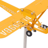 Piper J3 Cub Airplane Weathervane 3D Metal Airplane Weather Vane Outdoor Roof Wind Direction Indicator Garden Decor Large - Extra Image