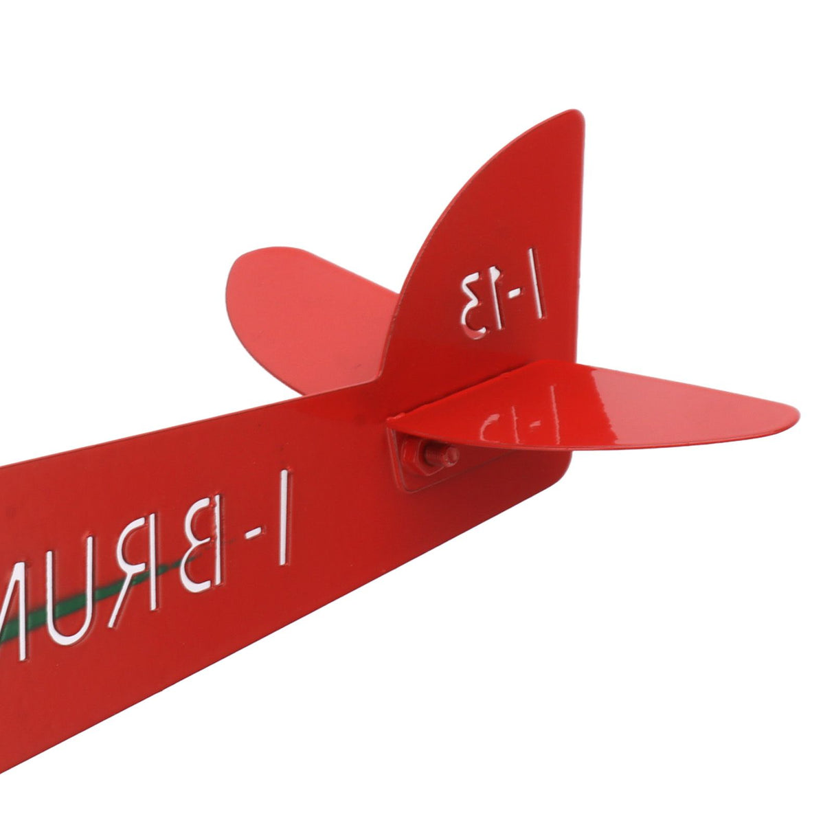 Metal Aircraft Weather Vane 3D Red Rustproof Smooth Airplane Windmill Wind Spinner for Garage Dome Barn Patio Red