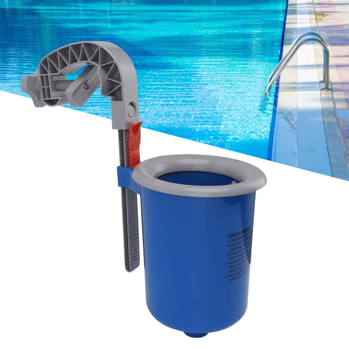 Above Ground Pool Surface Skimmer Blue Wall Mount Pool Surface Automatic Skimmer for Pool Cleaning