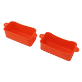 2Pcs Silicone Grease Cup Liners Reusable Drip Pan Liners Silicone Rear Grease Catcher for Griddle - 45-Degree Angle